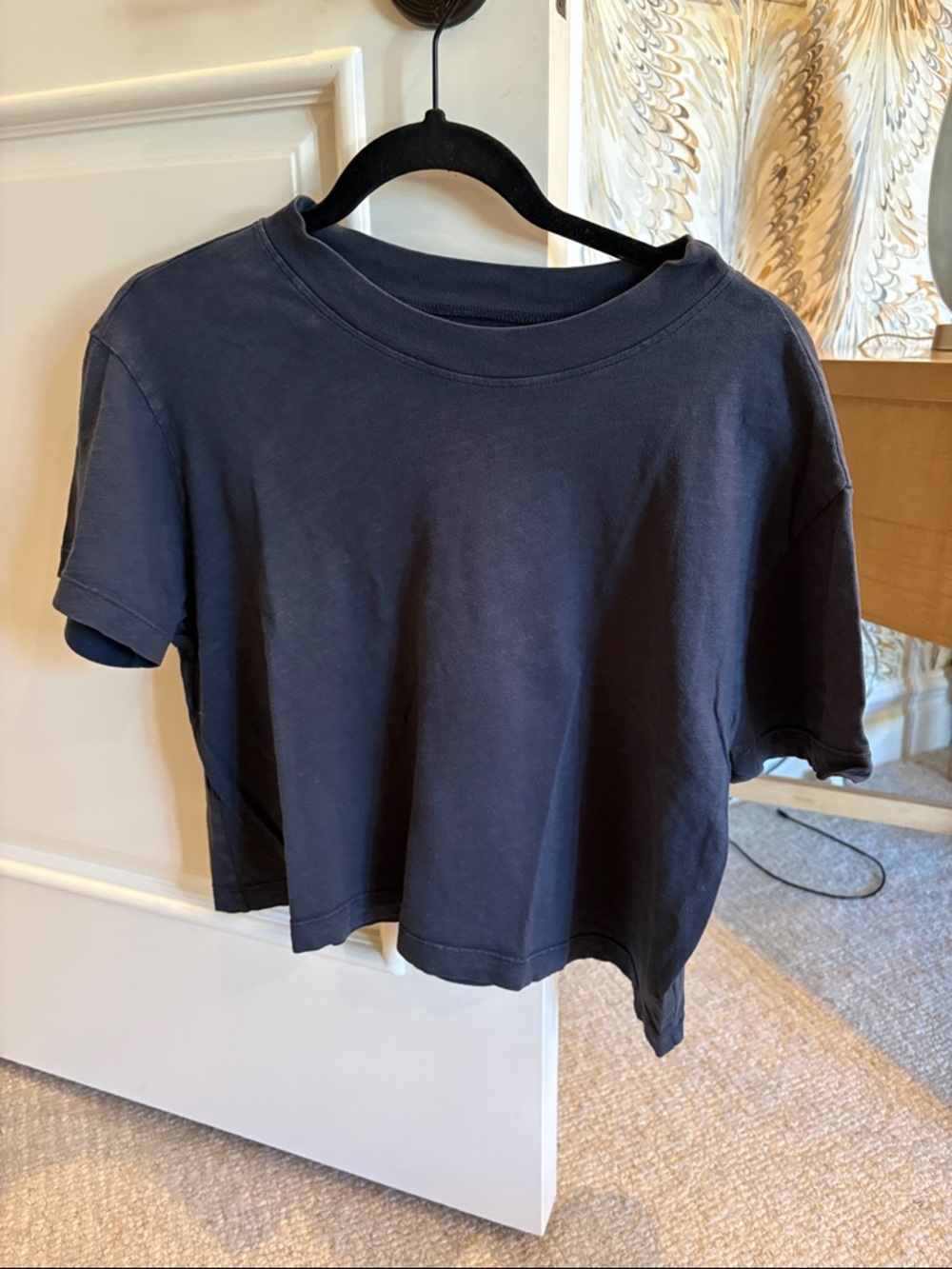 Velvet by Graham and Spencer Navy Short Sleeve Crew Neck Tee